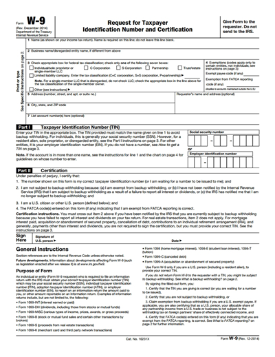 Irs Form W-9 For Mac